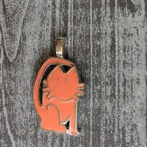 Berebi Enameled Cat Pendant
